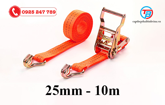 Dây Chằng Tăng Đơ Bản Rộng 25mm Dài 10 Mét